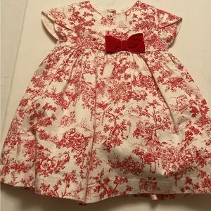 Janie and Jack Red Toile Print Dress